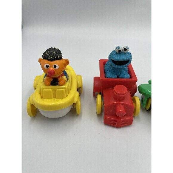 Vintage Illco Muppets Sesame Street Car Characters Big Bird Bert Ernie Lot Of 4 - Picture 2 of 8